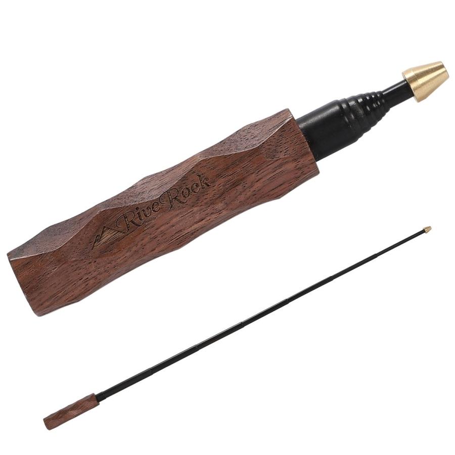 RiveRock(リバロック) 火吹き棒 火起こし ふいご ファイヤーブラスター 真鍮 伸縮自在 コンパクト 名栗加工 12cm~60cm 35g アウトドア キャンプ 焚き火 | 