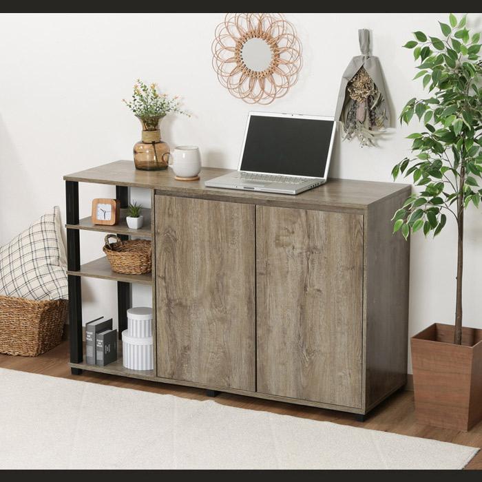 キッチンボード キッチン 食器棚 サイドボード キャビネット 幅119 奥行40 リビングボード チェスト 工具不要 組立簡単 北欧 モダン 木製 |  | 05