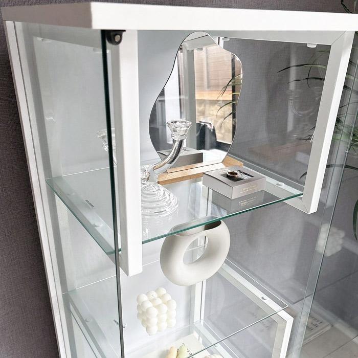 ガラスケース フィギュアケース ガラス コレクションケース 5段 鏡
