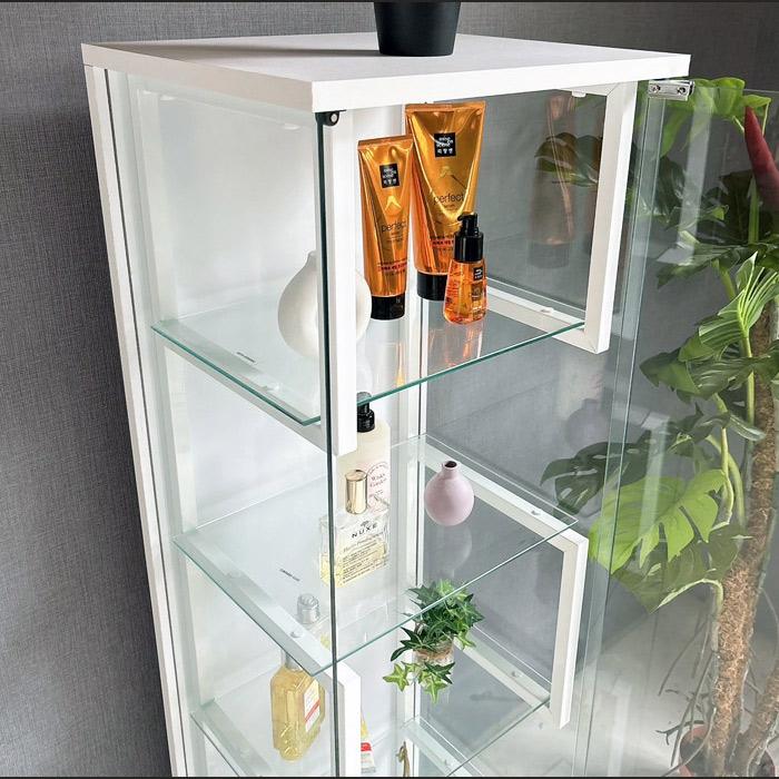 ガラスケース フィギュアケース ガラス コレクションケース 5段 鏡