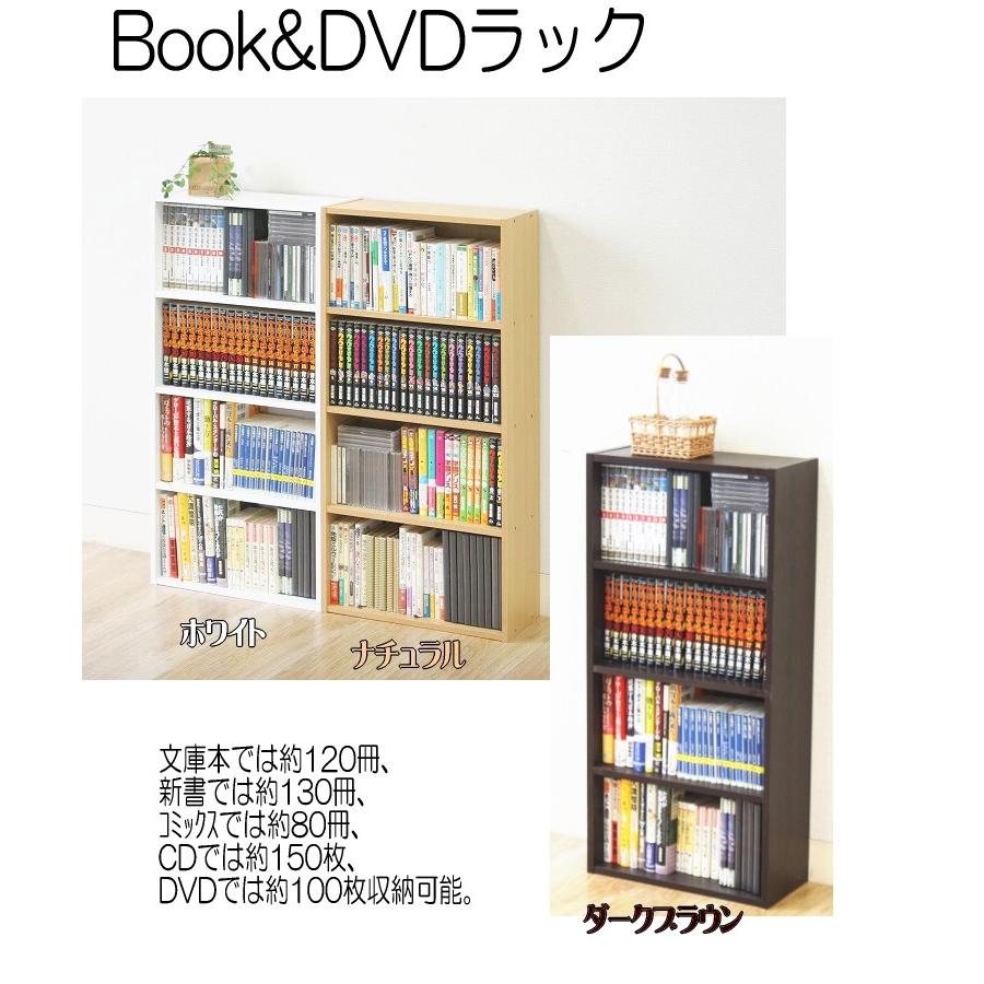 カラーボックス 収納ボックス 本棚 書棚 収納棚 CDラック 絵本ラック 多目的ラック 4段 スリム 安い シンプル アウトレット価格｜riverp｜02