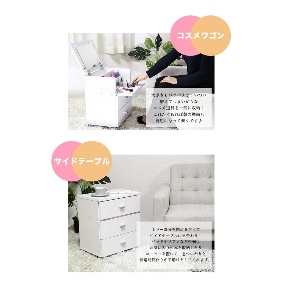 ドレッサー コンパクト ドレッサーワゴン サイドテーブル コスメ ドレッサー コンパクト ドレッサーワゴン サイドテーブル コスメ