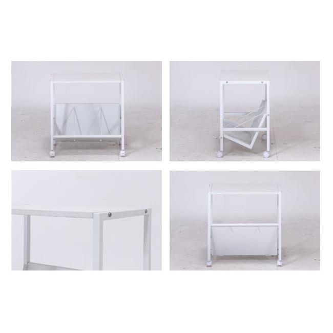 ファイルワゴン 1段 キャスター付き ファイル A4 デスク オフィス 斜め