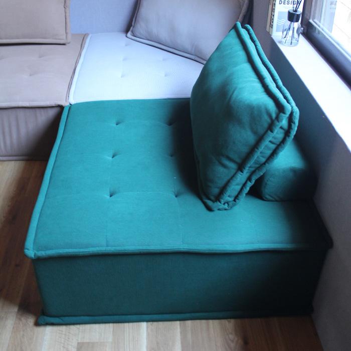 IKEA クッション付き1人掛けソファ（黒/緑） IKEA（一人掛けソファ）の