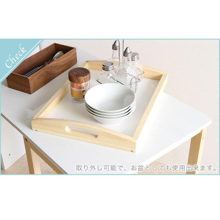 キッチンワゴン キッチンラック キャスター付き 折りたたみ バタフライ