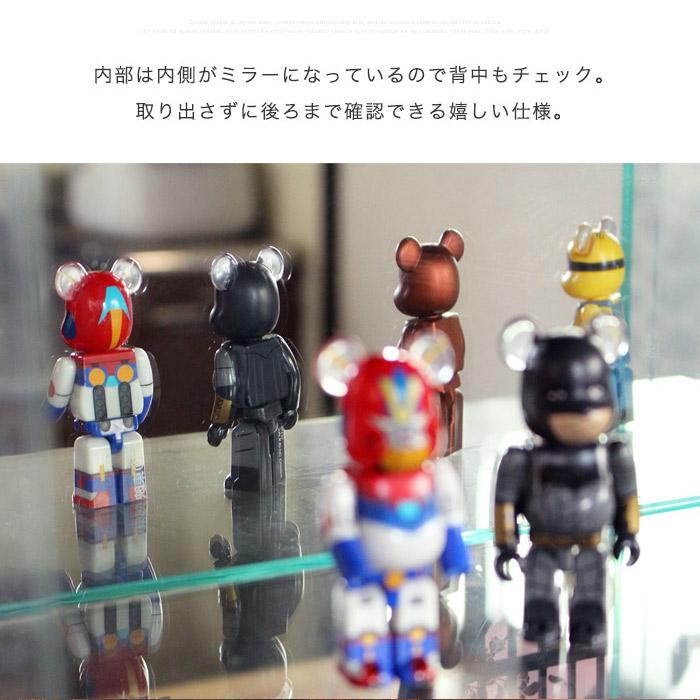 フィギュアケース ガラス コレクションケース 4段 コーナー 背面