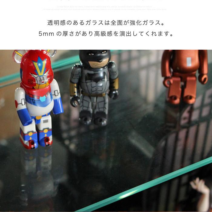 フィギュアケース ガラス コレクションケース 4段 コーナー 背面