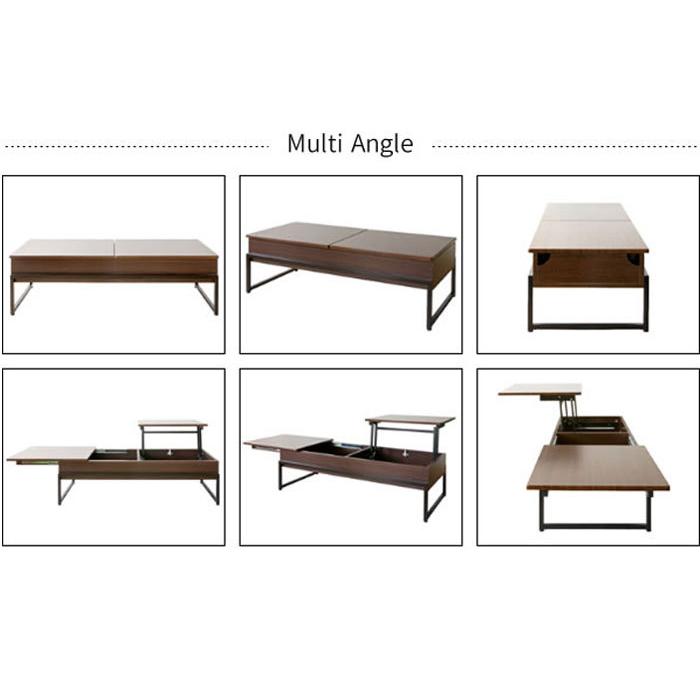 テーブル ローテーブル 昇降テーブル 幅120 センターテーブル ソファーテーブル 昇降式 リフティング 収納 リビング 木製 北欧 おしゃれ 白 ホワイト ブラウン｜riverp｜10