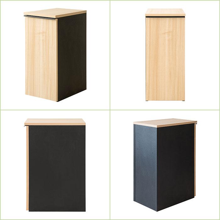 木製スリムデザインごみ箱 キャスター付き ゴミ箱 45リットル スリム おしゃれ 北欧 45l 袋 見えない