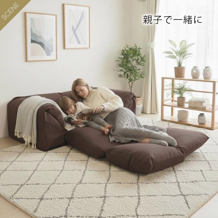 2WAY ソファベッド 日本製 国産 幅113 2人掛け 肘付き コンパクト