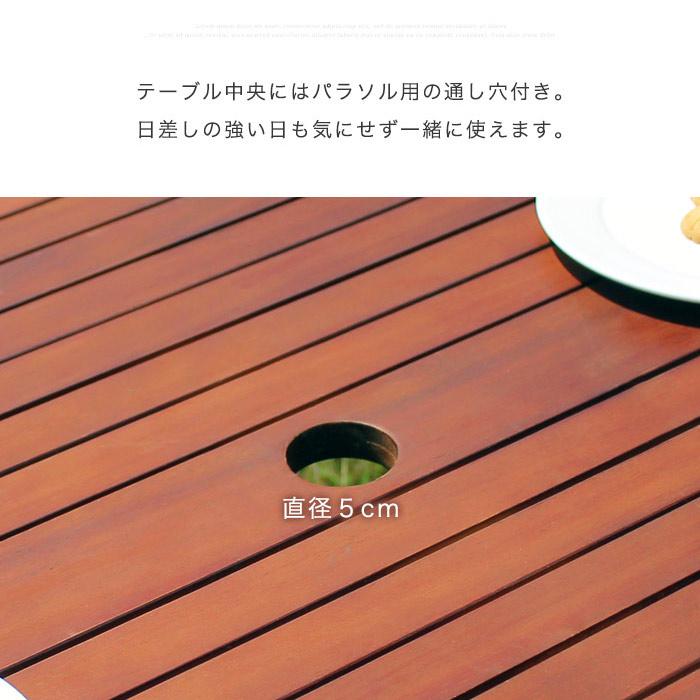 ガーデンテーブル 単品 木製 ガーデン テーブル 八角テーブル