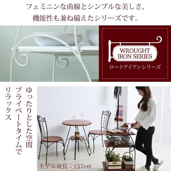 ヨーロッパ風 ロートアイアン 家具 キッチンワゴン キャスター 付き