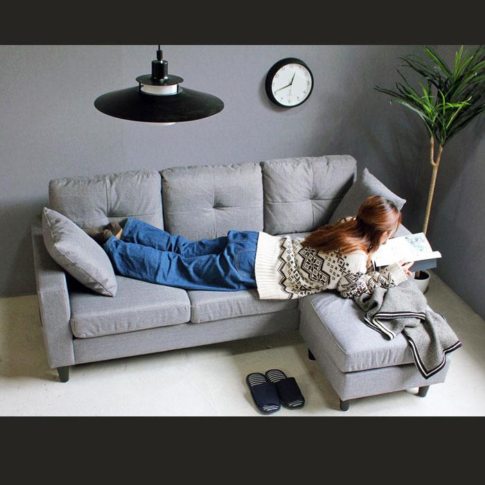 カウチソファー コーナーソファー クッション付き コンパクト 3人掛け ファブリック L字ソファー リビングソファー 3人用 三人掛け (選べる開梱設置サービス) | イケア | 08