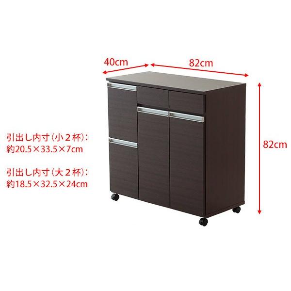 ゴミ箱 おしゃれ 家具調 高品質 4分別 キャスター付き キッチンワゴン アウトレット価格_3