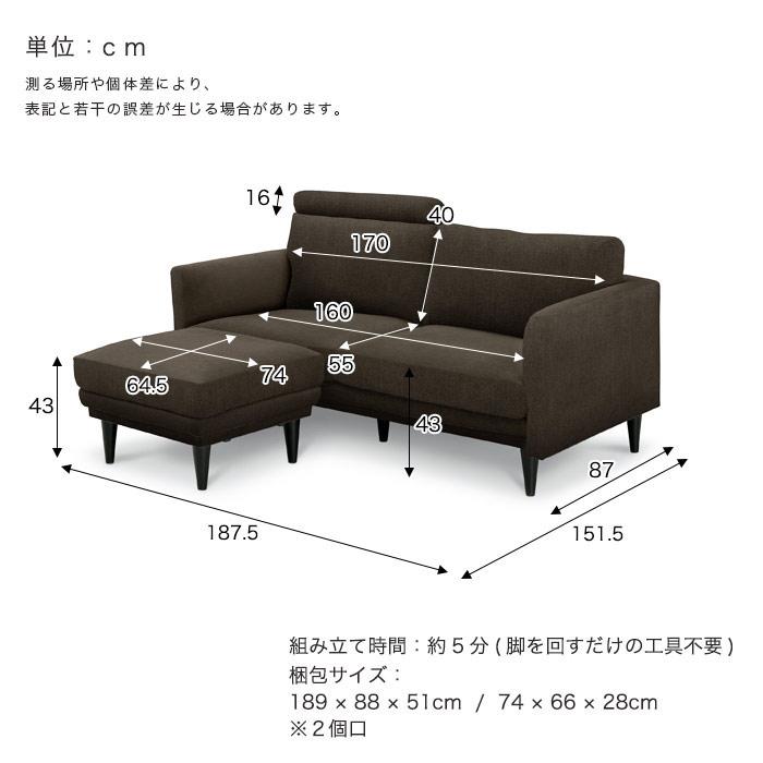 イケア（IKEA） カウチソファー コーナーソファー 3人掛け