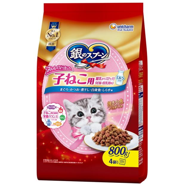 銀のスプーン　キャットフード　贅沢うまみ仕立て　 375g×4袋×10袋(2種) ユニチャーム】銀のスプーン 贅沢うまみ仕立て 子ねこ用 まぐろ