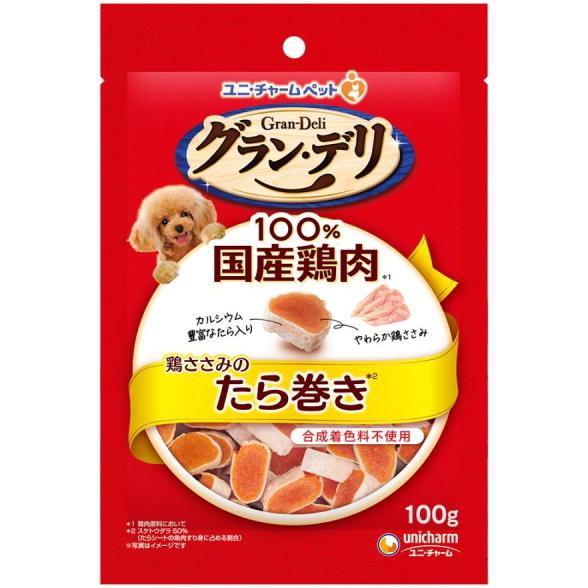 ユニチャーム】グランデリおやつ 鶏ささみのたら巻き 100gx36個