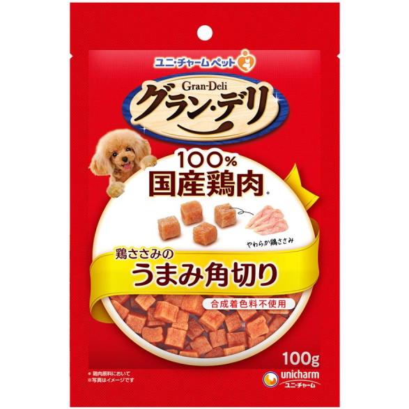 グランデリ 鶏ささみのうまみ角切り 100g 36袋セット ユニチャーム】グランデリおやつ 鶏ささみのうまみ角切り