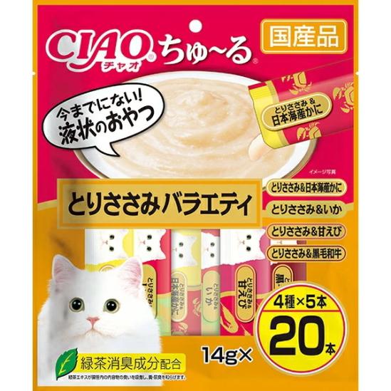 チャオちゅ〜る とりささみバラエティ ２０本入り キャットフード