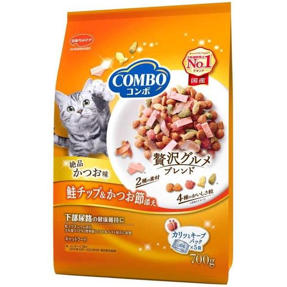 日本ペット】コンボ キャット かつお味・鮭チップ・かつおぶし添え