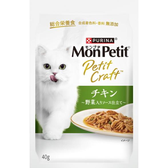 ネスレピュリナ】モンプチ プチクラフト チキン 野菜入りソース ネスレピュリナ】モンプチ プチクラフト チキン 野菜入りソース