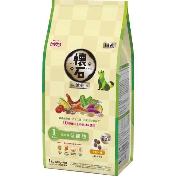 ペットライン】懐石 健美 低脂肪 1歳から 成犬用 1kgx6個