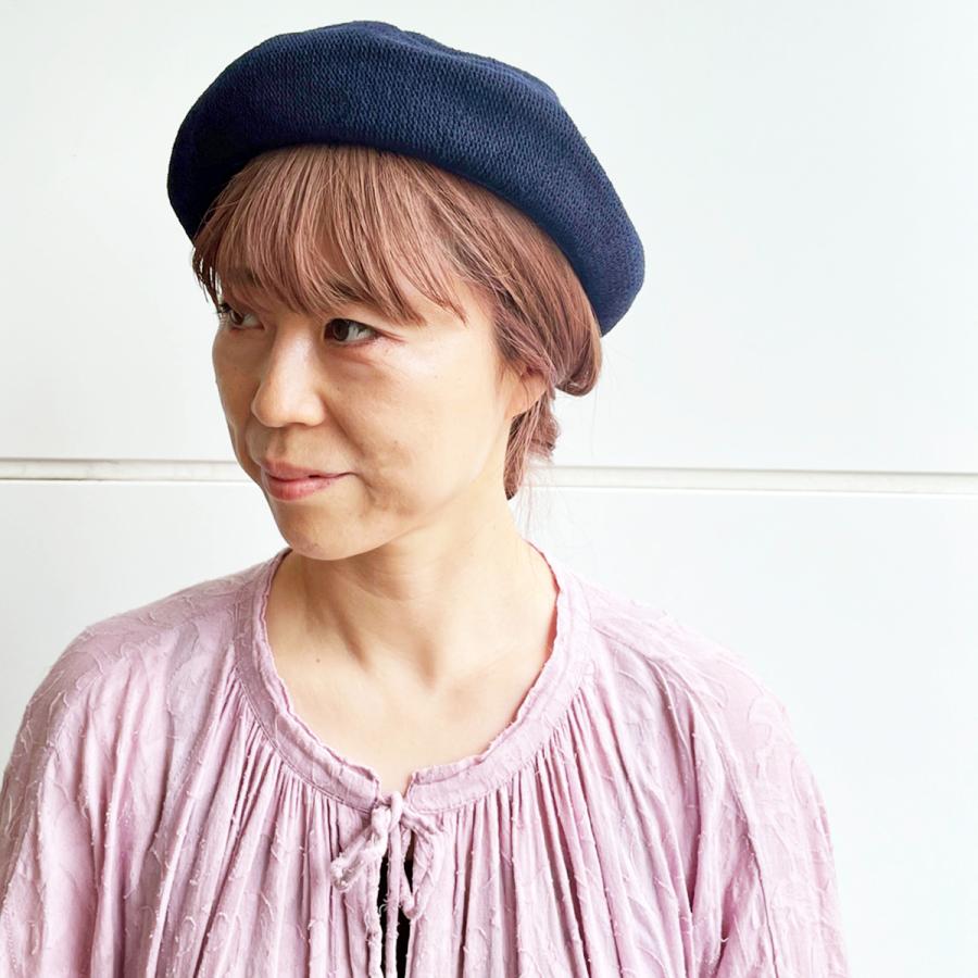 サーモ糸 ベレー帽 帽子 コットン 無地 単色 サーモベレー 画家 オールシーズン 全3色 レディース メンズ フリーサイズ ベーシックエンチ Cotton Thermo Beret | Basiquenti | 06