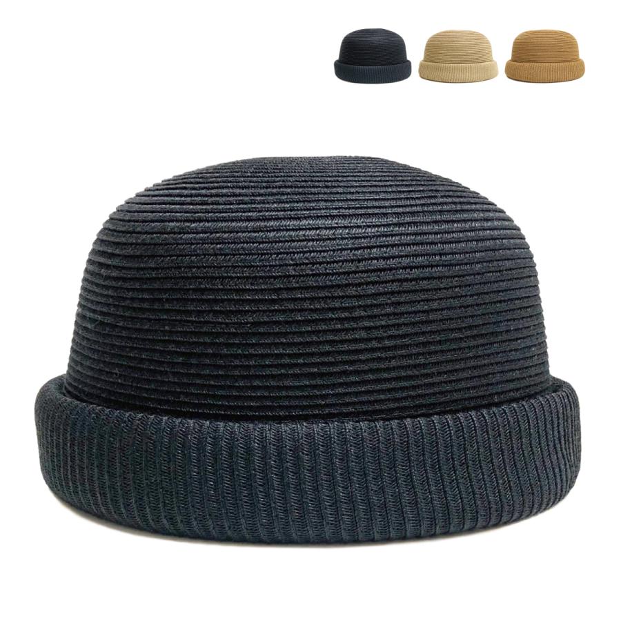 ベーシックエンチ Washable Braid Roll Cap 帽子 洗える 抗菌 消臭 つば無しキャップ ロールワッチ メンズ レディース フリーサイズ サグキャップ セーラー帽 | Basiquenti