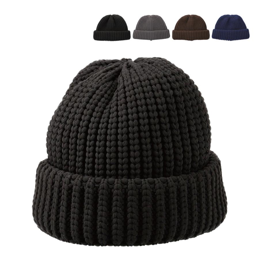 Basiquenti 洗える 抗菌 消臭 ロールアップ ワッチ ニットキャップ