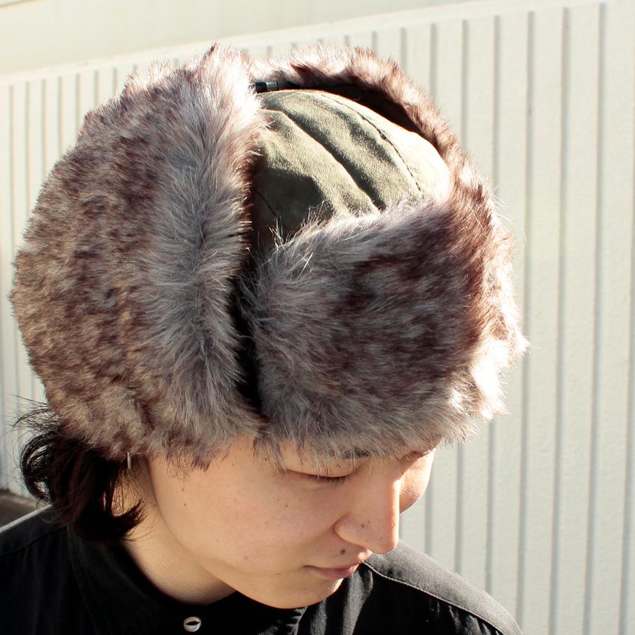 アビエイター 防寒 ファー 耳当て 帽子 メンズ レディース フリーサイズ ムートン フライトキャップ キャンプ ベーシックエンチ Fake Suede Aviator Cap | Basiquenti | 07
