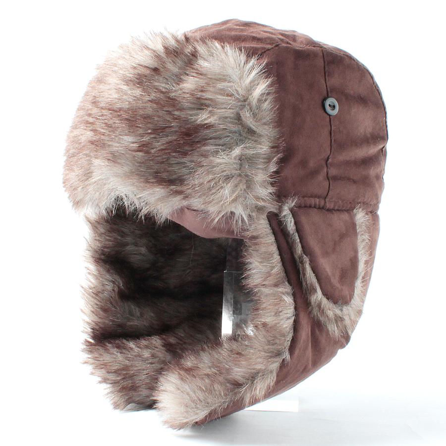 アビエイター 防寒 ファー 耳当て 帽子 メンズ レディース フリーサイズ ムートン フライトキャップ キャンプ ベーシックエンチ Fake Suede Aviator Cap | Basiquenti | 02