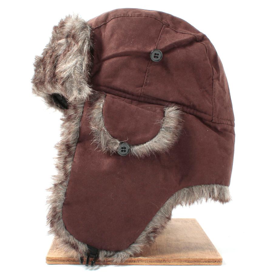 アビエイター 防寒 ファー 耳当て 帽子 メンズ レディース フリーサイズ ムートン フライトキャップ キャンプ ベーシックエンチ Fake Suede Aviator Cap | Basiquenti | 08