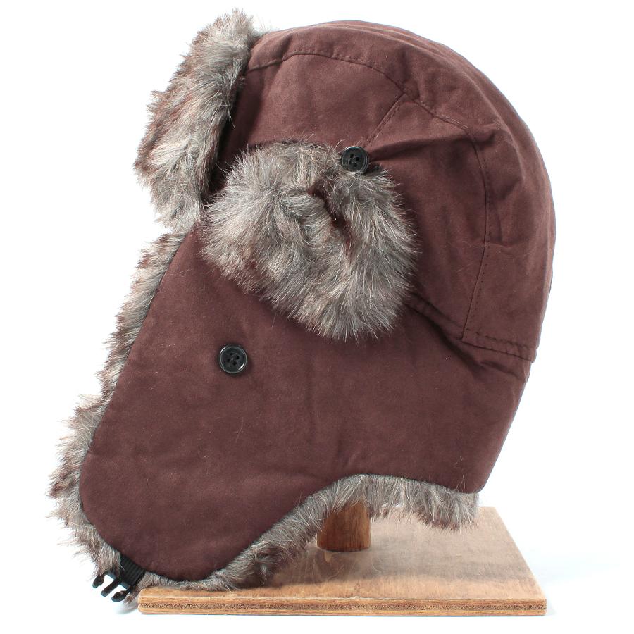 アビエイター 防寒 ファー 耳当て 帽子 メンズ レディース フリーサイズ ムートン フライトキャップ キャンプ ベーシックエンチ Fake Suede Aviator Cap | Basiquenti | 09