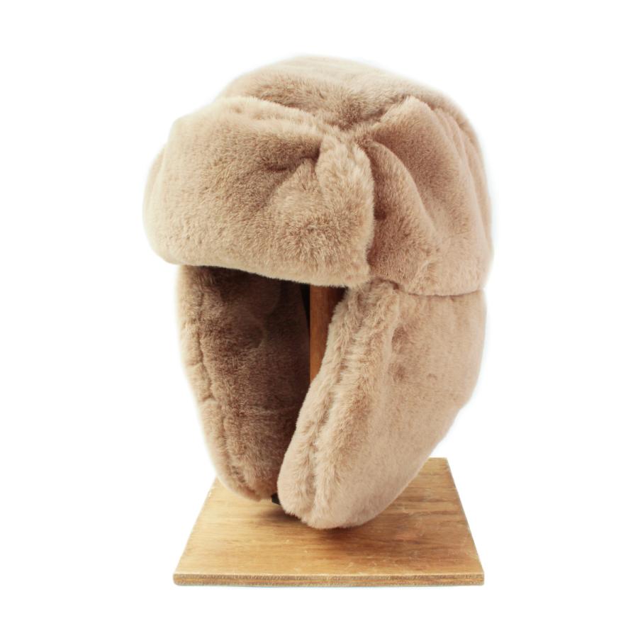 ベーシックエンチ Fake Fur Aviator Cap 帽子 アビエイター パイロットキャップ フェイク ファー 防寒 モコモコ イアマフ 耳当て フラップ メンズ レディース | Basiquenti | 02