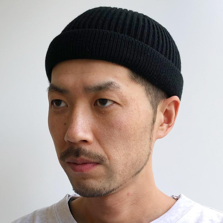 浅い ショート ロール ニット ワッチ キャップ 帽子 洗える ニット帽 ビーニー イスラムワッチ スケーター ロールアップ 手洗い フリーサイズ Short Roll Watch | Basiquenti | 16