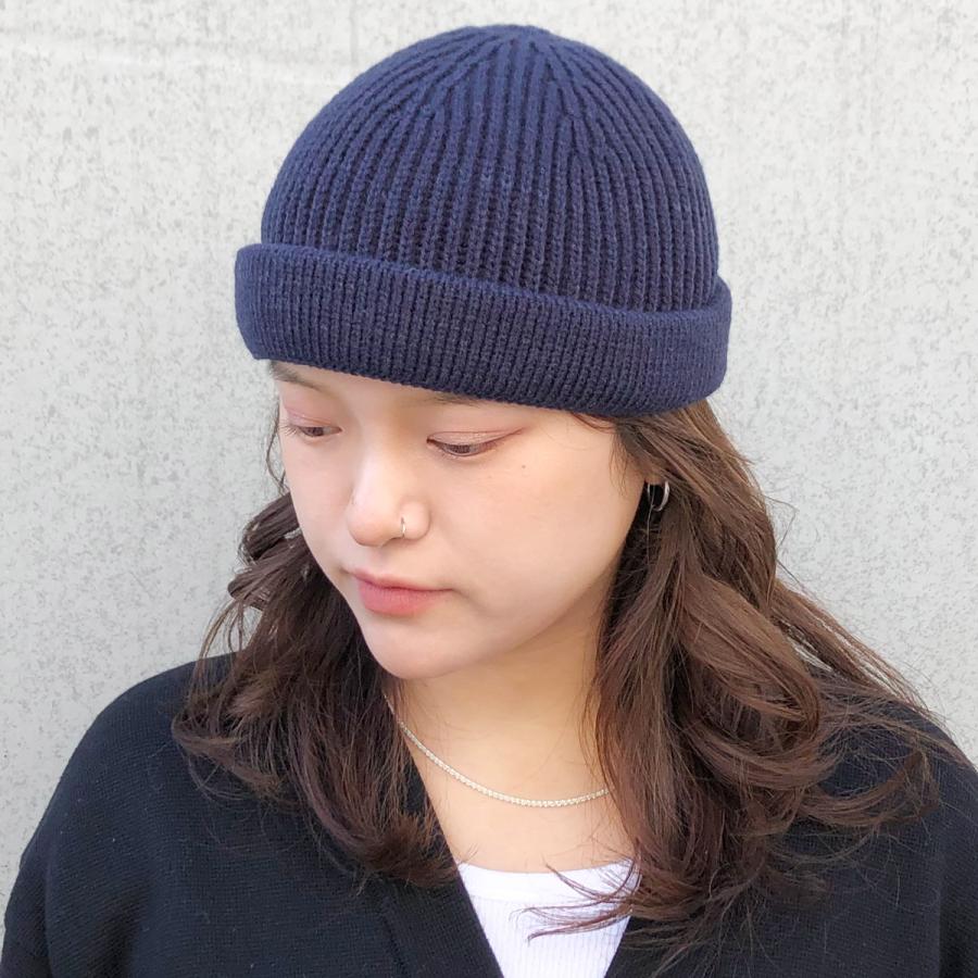 浅い ショート ロール ニット ワッチ キャップ 帽子 洗える ニット帽 ビーニー イスラムワッチ スケーター ロールアップ 手洗い フリーサイズ Short Roll Watch | Basiquenti | 25