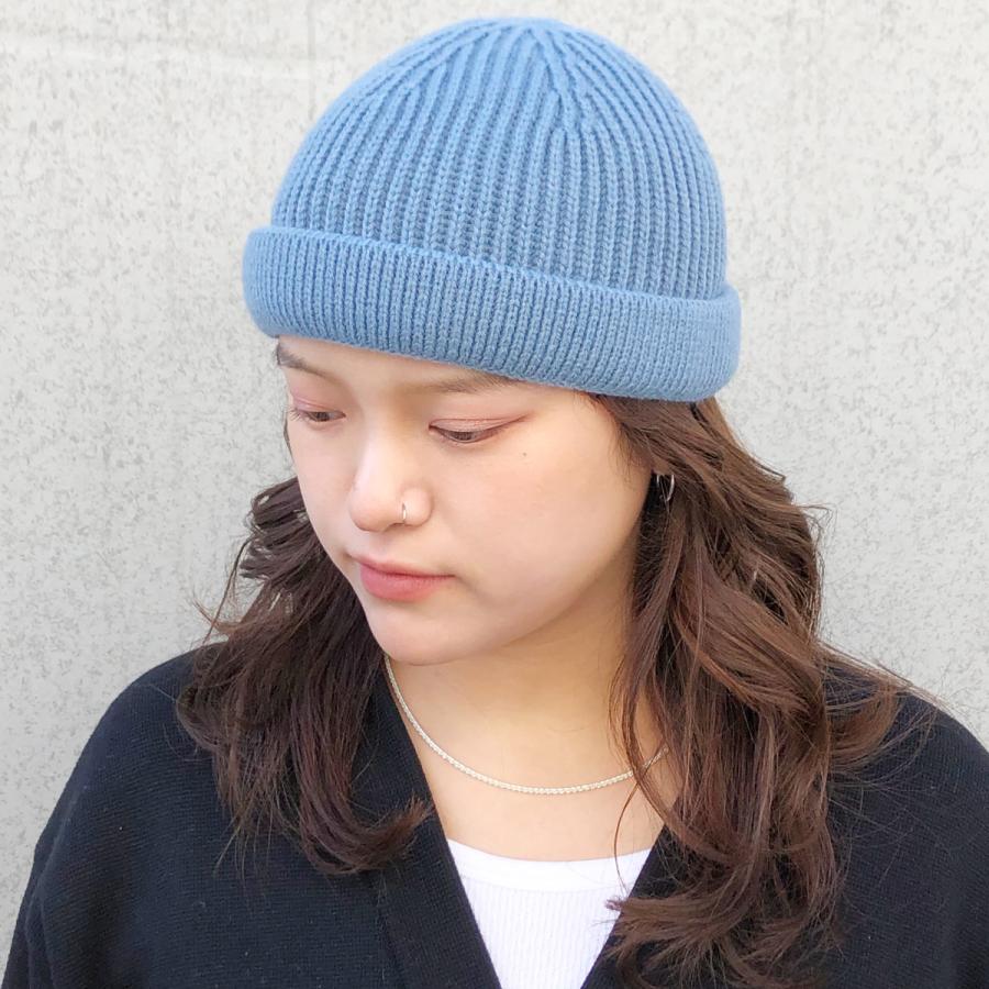 浅い ショート ロール ニット ワッチ キャップ 帽子 洗える ニット帽 ビーニー イスラムワッチ スケーター ロールアップ 手洗い フリーサイズ Short Roll Watch | Basiquenti | 26