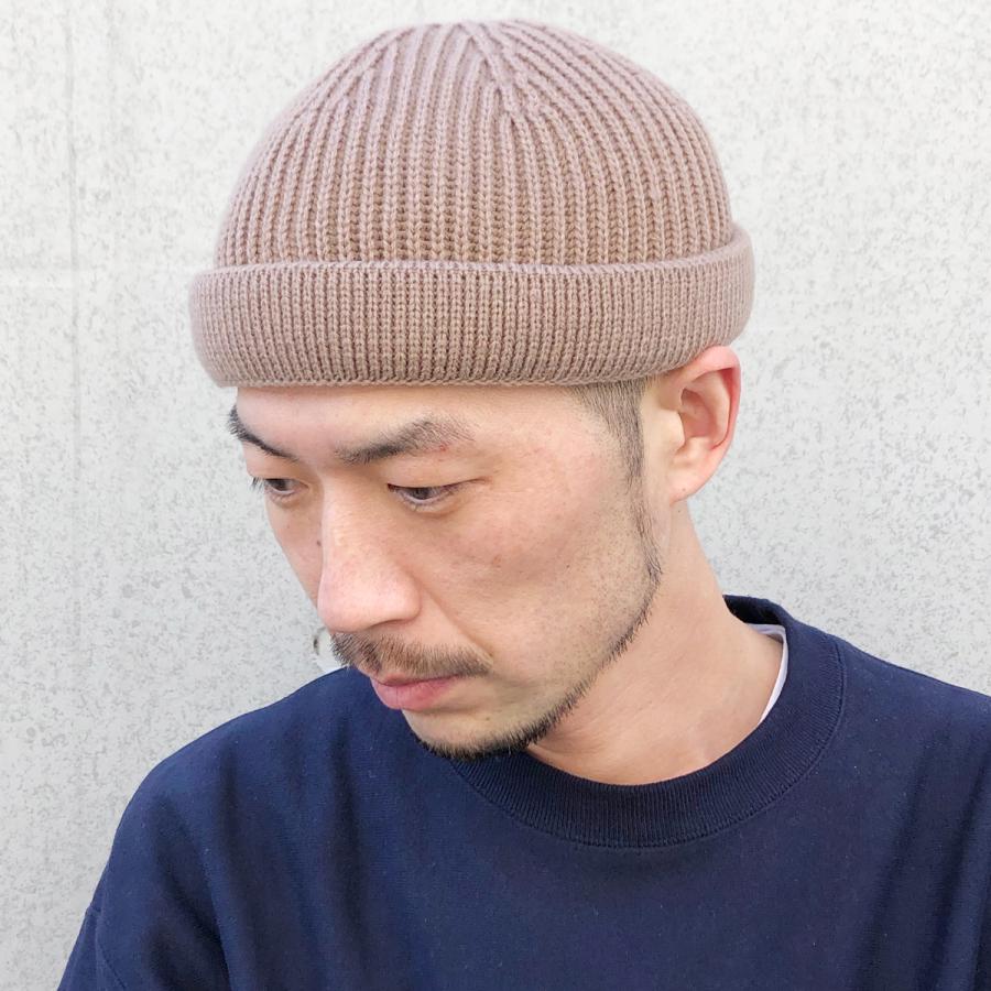 Basiquenti 浅い ショート ロール ニット ワッチ キャップ 帽子 洗える