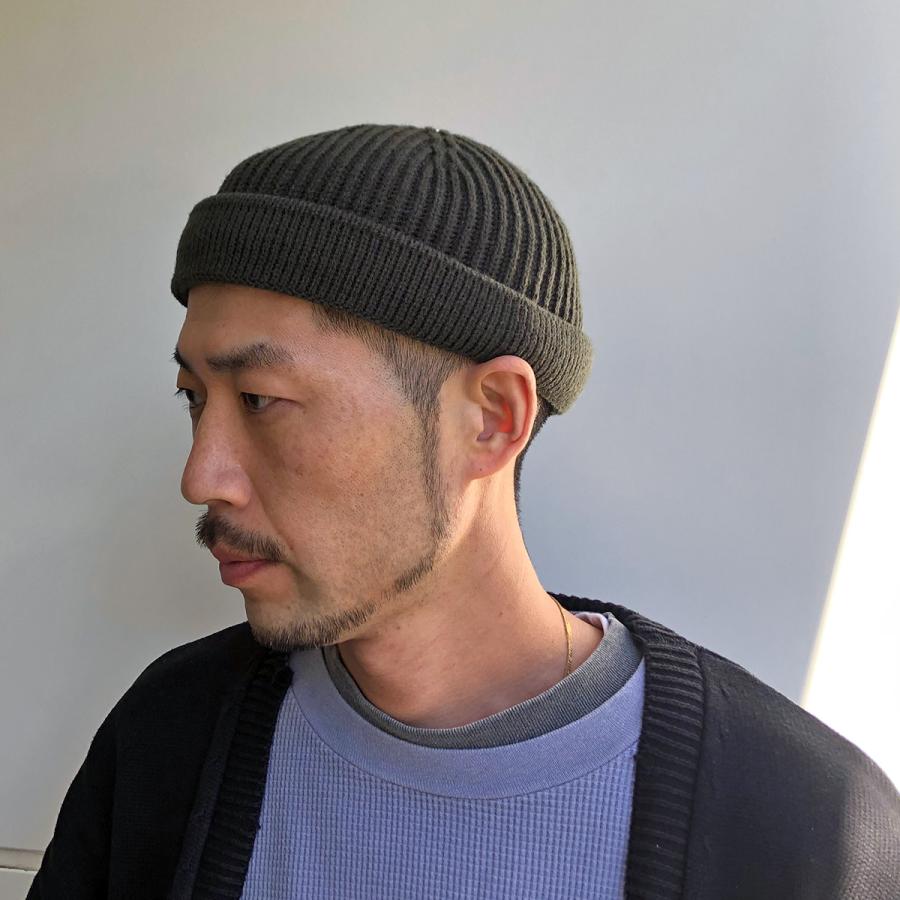 浅い ショート ロール ニット ワッチ キャップ 帽子 洗える ニット帽 ビーニー イスラムワッチ スケーター ロールアップ 手洗い フリーサイズ Short Roll Watch | Basiquenti | 20