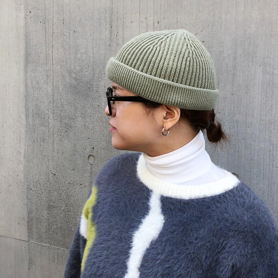 浅い ショート ロール ニット ワッチ キャップ 帽子 洗える ニット帽 ビーニー イスラムワッチ スケーター ロールアップ 手洗い フリーサイズ Short Roll Watch | Basiquenti | 22