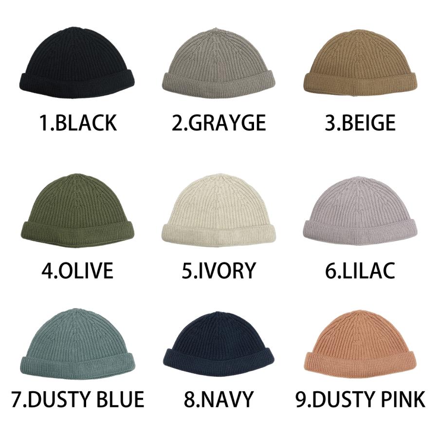 ベーシックエンチ All Season Short Roll Watch 帽子 ニット帽 洗える メンズ レディース ショートニット クルクルビーニー ロールニットキャップ ロールワッチ | Basiquenti | 24
