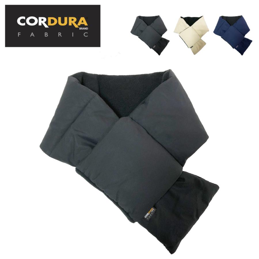 ベーシックエンチ Cordura Short Muffler マフラー ダウンマフラー コーデュラ 日本製生地 メンズ レディース 防寒 頑丈 丈夫 ナイロン ループ付き 差し込み式 | Basiquenti