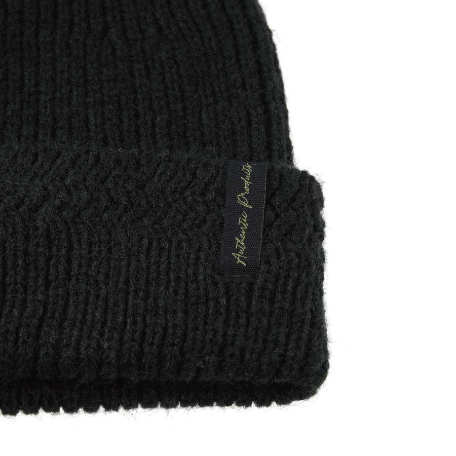 Basiquenti 洗える 抗菌 消臭 タグ ウール リブ ロゴ ニットキャップ