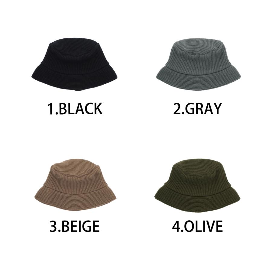 洗える 抗菌 消臭 暖かい 帽子 レディース メンズ フリーサイズ アウトドア ゴルフ ニット素材 ベーシックエンチ リブ ニット バケット ハット | Basiquenti | 10