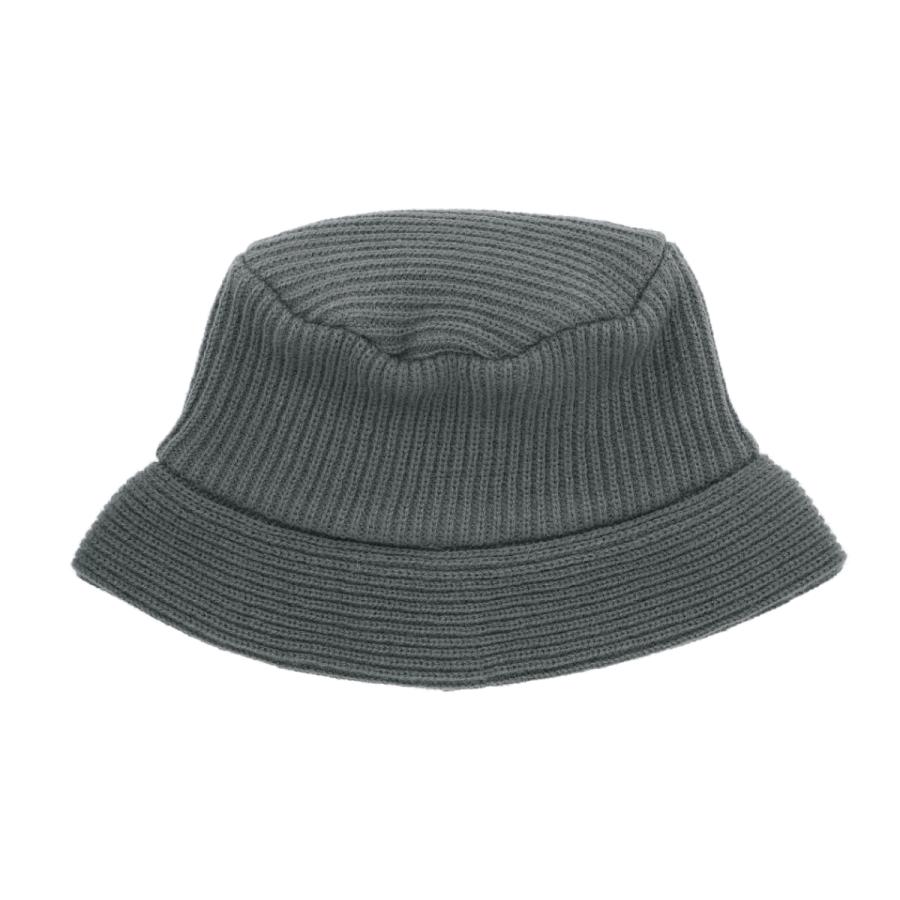 洗える 抗菌 消臭 暖かい 帽子 レディース メンズ フリーサイズ アウトドア ゴルフ ニット素材 ベーシックエンチ リブ ニット バケット ハット | Basiquenti | 02