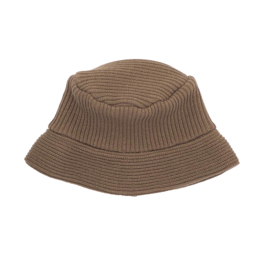 洗える 抗菌 消臭 暖かい 帽子 レディース メンズ フリーサイズ アウトドア ゴルフ ニット素材 ベーシックエンチ リブ ニット バケット ハット | Basiquenti | 03