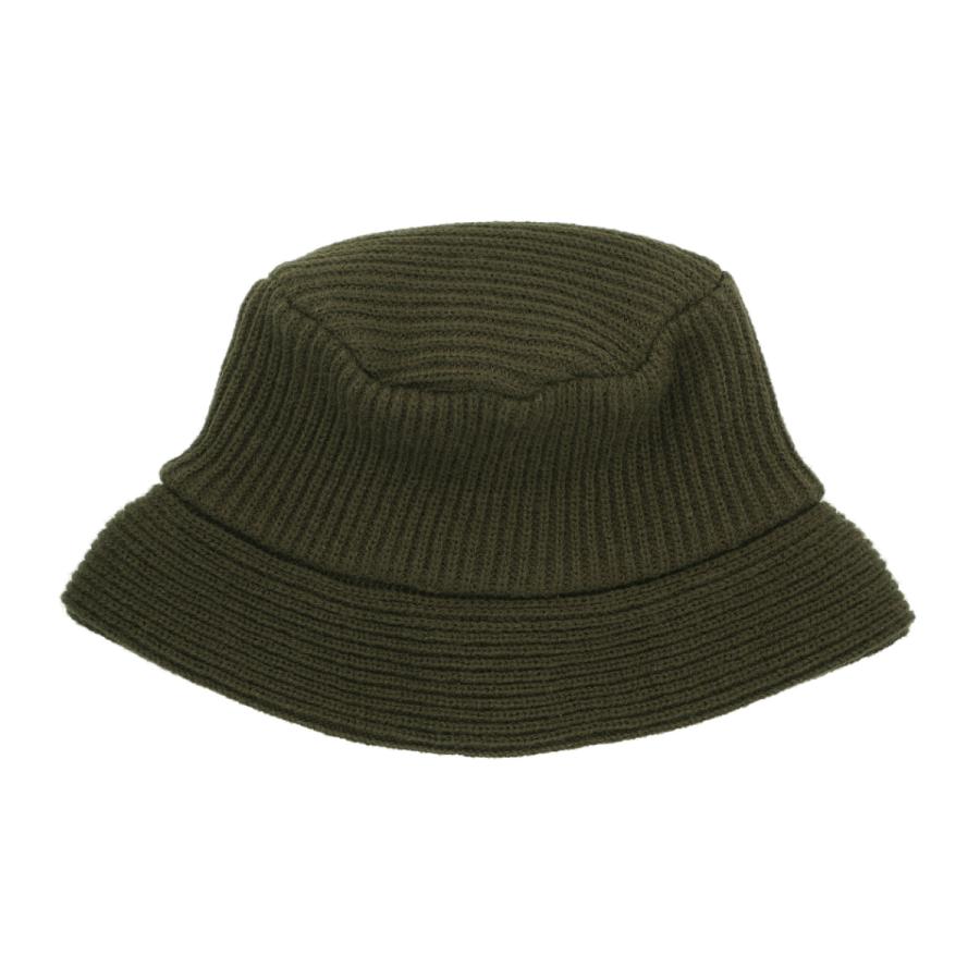 洗える 抗菌 消臭 暖かい 帽子 レディース メンズ フリーサイズ アウトドア ゴルフ ニット素材 ベーシックエンチ リブ ニット バケット ハット | Basiquenti | 04