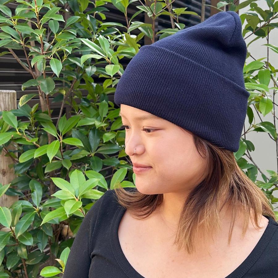 洗える ニットキャップ 帽子 ニット帽 ビーニー ワッチキャップ レディース メンズ フリーサイズ 伸縮 フィット感 ベーシックエンチ アクリル プレーン ワッチ | Basiquenti | 16