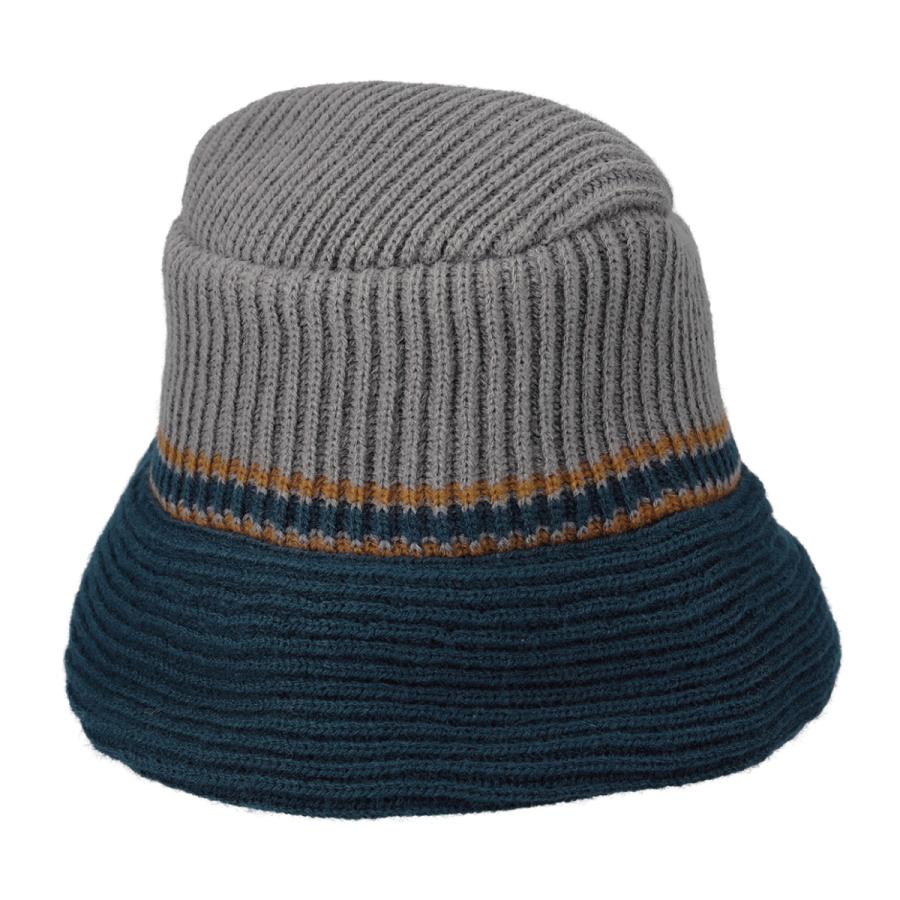ニットハット 洗える 抗菌 消臭 ハット ニット バケット ちくちくしない 洗濯 帽子 メンズ レディース フリーサイズ ベーシックエンチ Line Knit Bucket Hat | Basiquenti | 10