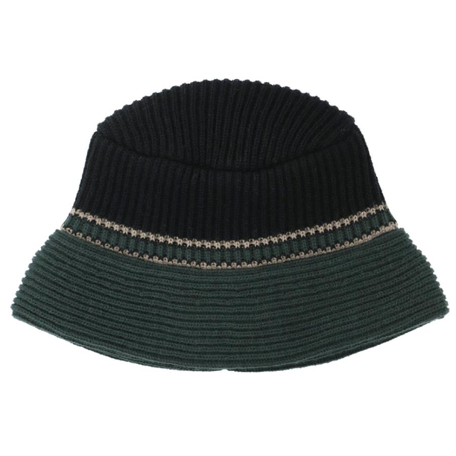 ニットハット 洗える 抗菌 消臭 ハット ニット バケット ちくちくしない 洗濯 帽子 メンズ レディース フリーサイズ ベーシックエンチ Line Knit Bucket Hat | Basiquenti | 01